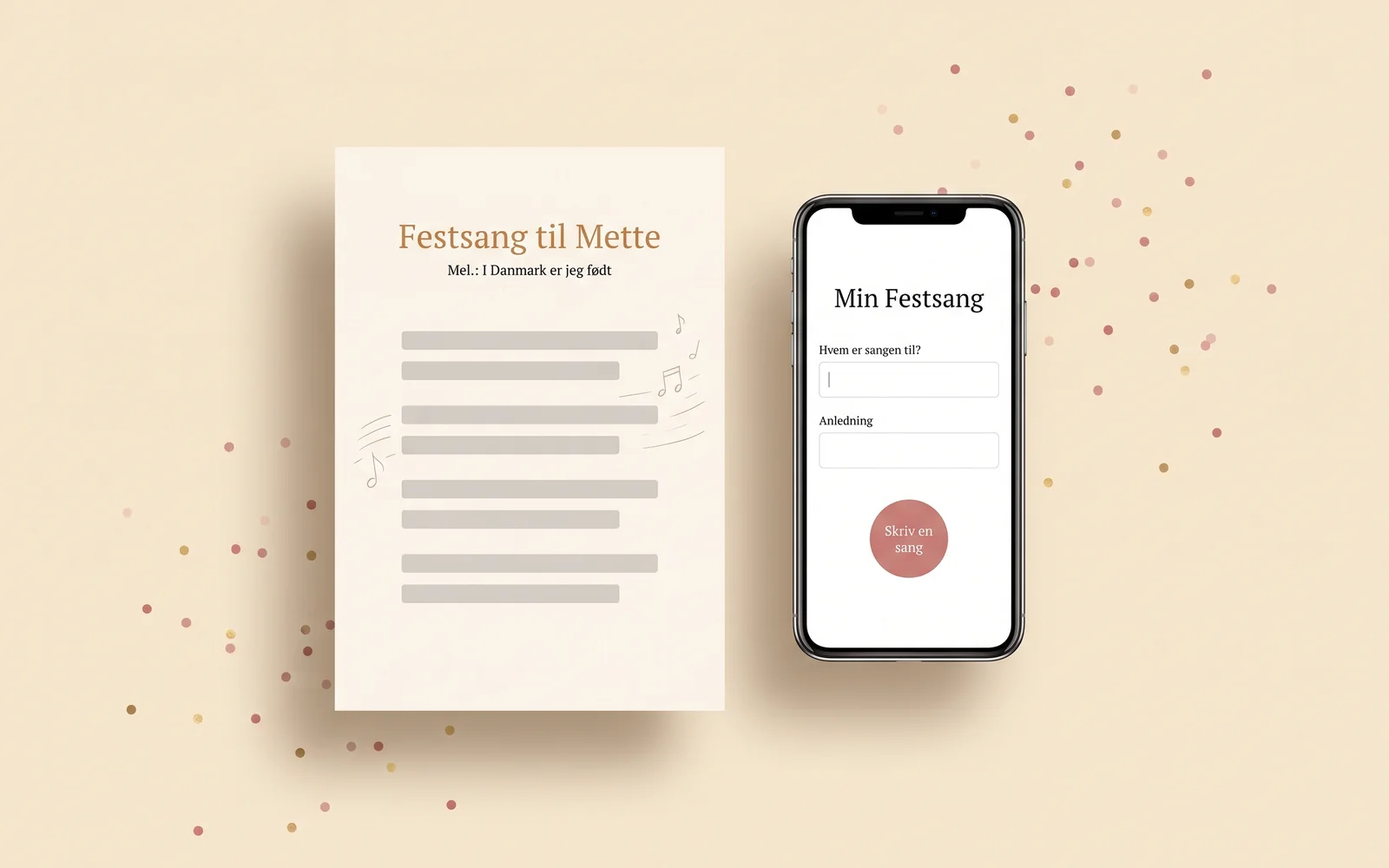 Min Festsang, custom celebration songs